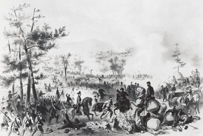Batalla de Gettysburg, victoria de las fuerzas de la Unión lideradas por George Gordon Meade y derrota del General Robert Edward Lee, 1-3 de julio de Unbekannt Unbekannt