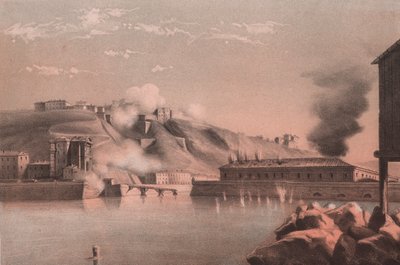 Batalla de la fortaleza y fuertes de Porta Pia contra Lazzaretto, sitio de Ancona de Unbekannt Unbekannt