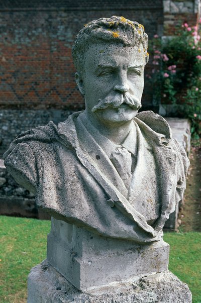 Busto de Guy De Maupassant, jardín del Castillo de Miromesnil, Francia, Alta Normandía de Unbekannt Unbekannt