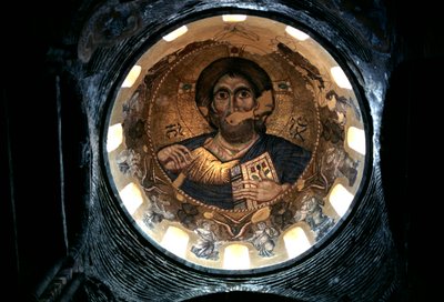 Cristo Pantocrátor, cúpula interior de la iglesia de Panagia Parigoritissa, Arta, Epiro, Grecia de Unbekannt Unbekannt