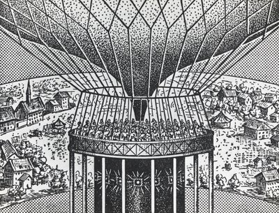 Cineorama por Raoul Grimoin-Sanson (1860-1941), sistema de proyección circular antecesor del Cinerama de Unbekannt Unbekannt