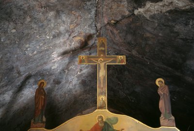 Crucifijo en la iglesia de Agios Mamas, Kantanos, Creta, Grecia de Unbekannt Unbekannt