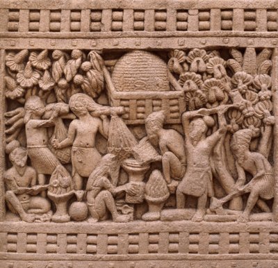 Detalle del lado este del Stupa I en Sanchi (Lista del Patrimonio Mundial de la UNESCO) de Unbekannt Unbekannt