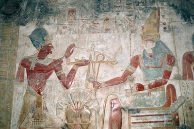 Egipto, Abidos, Templo del faraón Seti I, Capilla de Osiris. (detalle) de Unbekannt Unbekannt
