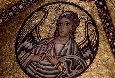 Figura de un ángel, mosaico dentro del Monasterio de Hosios Loukas, Grecia, fundado a principios del siglo X de Unbekannt Unbekannt