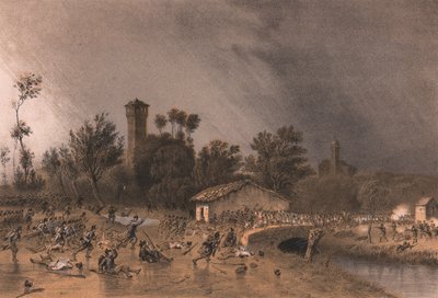 Primera División de la Brigada Regina atacando el Puente Montreoli, Palestro, Lombardía de Unbekannt Unbekannt