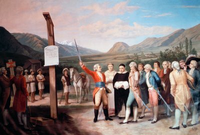 Fundación de la ciudad de Ibarrada por Cristóbal de Troya en 1606, Ecuador de Unbekannt Unbekannt