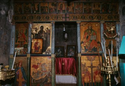 Iconostasio en la iglesia de Agia Paraskevi, Anisaraki, Creta, Grecia de Unbekannt Unbekannt