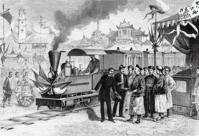 Inauguración del primer ferrocarril francés en China que une Tianjin con Tangshan, 20 de noviembre de Unbekannt Unbekannt