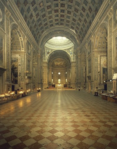 Italia, Lombardía, Mantua, Basílica de San Andrés diseñada por el arquitecto Leon Battista Alberti, encargada por Ludovico II Gonzaga de Unbekannt Unbekannt