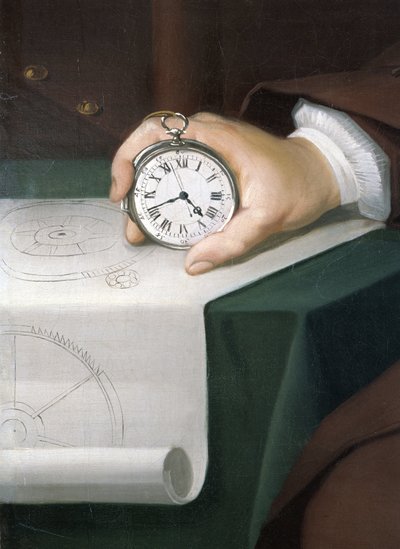 John Harrison con su cronómetro marino, c 1767 de Unbekannt Unbekannt