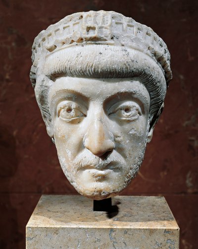 Cabeza de mármol del emperador romano de Oriente Teodosio II de Unbekannt Unbekannt