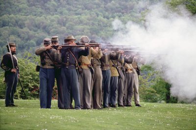 Recreación moderna de la Batalla de Gettysburg de Unbekannt Unbekannt