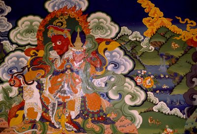 Pintura mural del Monasterio Lamaísta de Lamayuru, Laddakh, India de Unbekannt Unbekannt