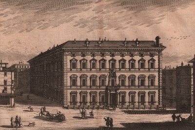Palazzo Madama, Roma, Lacio, Italia, grabado en cobre, ca 165x135 cm de Unbekannt Unbekannt