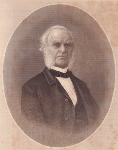 Retrato del obispo metodista estadounidense Joseph Holdich (1794-1893), grabado de Unbekannt Unbekannt