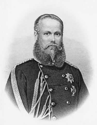 Retrato de Carlos I (1823-1891), Rey de Wurtemberg desde 1864, grabado de Unbekannt Unbekannt