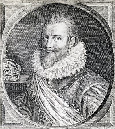Retrato de Christian IV (1588-1648), Rey de Dinamarca y Noruega, grabado de Unbekannt Unbekannt