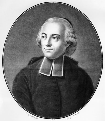 Retrato de Etienne Bonnot de Condillac, economista, filósofo y epistemólogo francés, grabado de Unbekannt Unbekannt