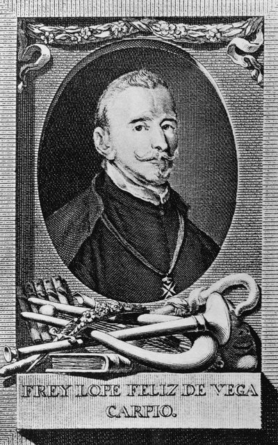 Retrato de Félix Lope de Vega y Carpio (1562-1635), novelista, poeta y dramaturgo español, grabado de Unbekannt Unbekannt