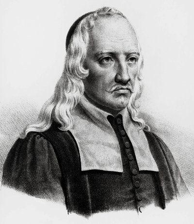 Retrato de Giovanni Alfonso Borelli (1608-1679), matemático, astrónomo, filósofo y fisiólogo italiano, grabado de Unbekannt Unbekannt