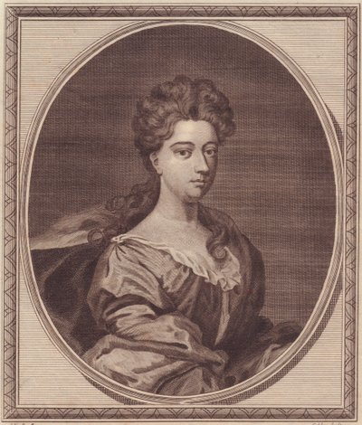 Retrato de Greville Doddington, Duquesa de Manchester (1672-1720), grabado en cobre por John Goldar (1729-1795) de Unbekannt Unbekannt