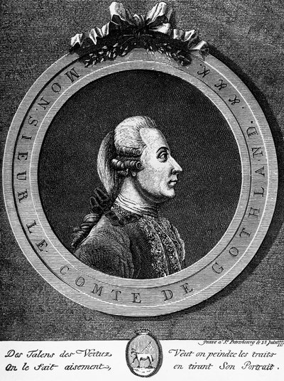 Retrato de Gustavo III (1746-1792), Rey de Suecia desde 1771, grabado de Unbekannt Unbekannt