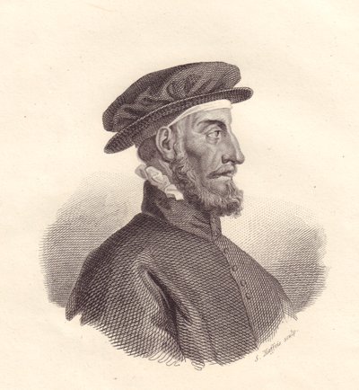 Retrato del editor e impresor italiano Paolo Manuzio (1512-1574), grabado en cobre por S Maffeis de Unbekannt Unbekannt