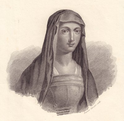Retrato de la escultora italiana Properzia de