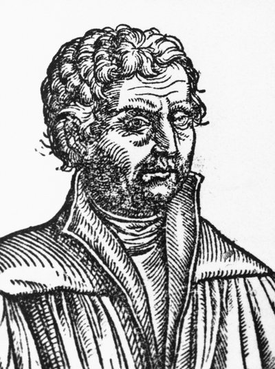 Retrato de Johannes Reuchlin (1455-1522), filósofo y humanista alemán, grabado de Unbekannt Unbekannt