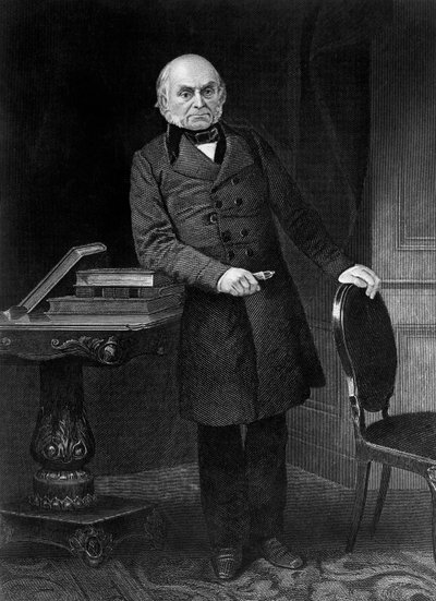 Retrato de John Quincy Adams (1767-1848), político y diplomático estadounidense, 6º Presidente de los Estados Unidos de 1825 a 1829, grabado de Unbekannt Unbekannt