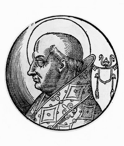 Retrato de San Agapeto I, 57º Papa de la Iglesia Católica, grabado de Unbekannt Unbekannt