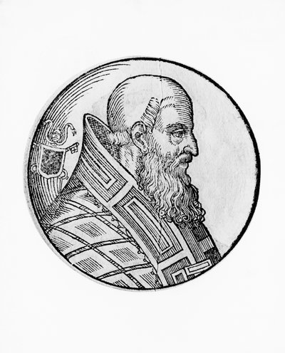 Retrato de Esteban V, o VI (fallecido en 891) de Unbekannt Unbekannt