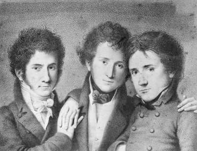 Retratos de Filippo Ugoni, Andrea Tonelli y Giovita Scalvini, patriotas italianos de Unbekannt Unbekannt