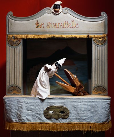 Punch (Pulcinella) y cocodrilo, marionetas del teatro Maria Imperatrice Guarattelle, Nápoles, Italia de Unbekannt Unbekannt