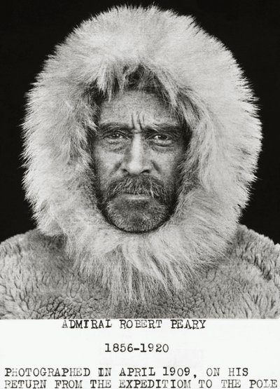 El explorador americano Robert Edwin Peary (1856-1920) fotografiado en abril de 1909 regresando de su expedición al Polo Norte de Unbekannt Unbekannt