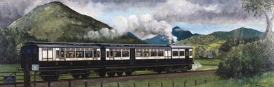 El tren de motor a vapor Coniston en el Furness Railway, Cumbria de Unbekannt Unbekannt