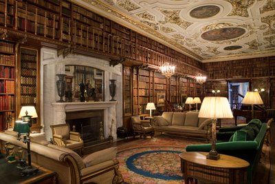 La Biblioteca, Chatsworth House, Derbyshire de Unbekannt Unbekannt