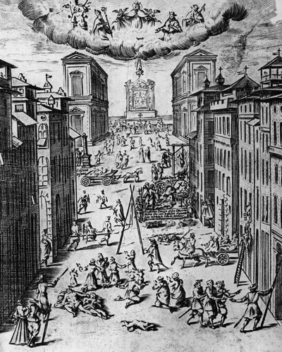 La peste en Milán en 1630, grabado, Italia de Unbekannt Unbekannt
