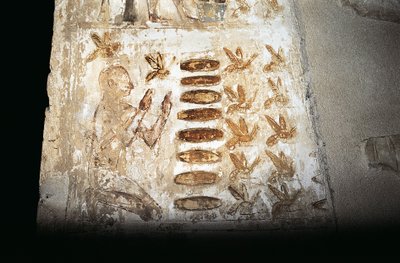 Pintura mural que representa una escena de apicultura, en el pilar del patio hipetra, de la Tumba de Pabasa, Asasif (foto) de Unbekannt Unbekannt