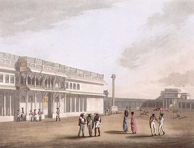 La plaza y la entrada al palacio de Tippoo, Bangalore, lámina 12 de 