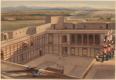 Asalto de Ghuznee. El 17º Regimiento entrando en la Ciudadela, 23 de julio de 1839 de Lieutenant Thomas (after) Wingate