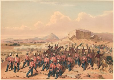 Asalto a Khelat. El 17º Regimiento tomando las alturas de Lieutenant Thomas (after) Wingate