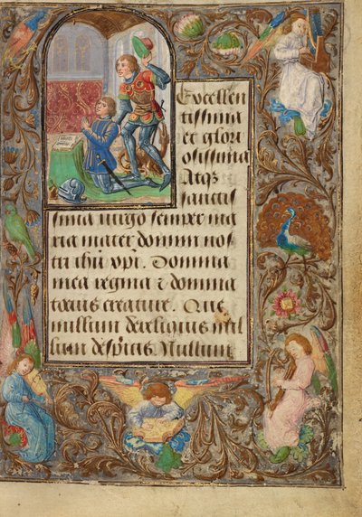 Carlos el Temerario Presentado por San Jorge de Lieven van Lathem