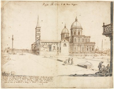 Dieciocho Vistas de Roma: La Basílica de Santa María la Mayor de Lievin Cruyl