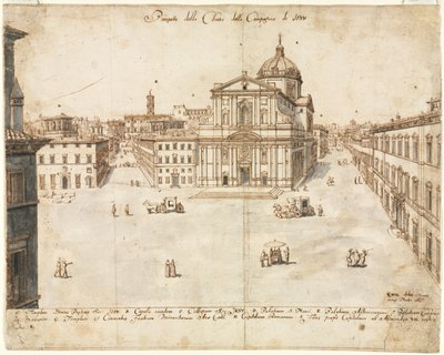 Dieciocho vistas de Roma: La Iglesia del Gesù de Lievin Cruyl
