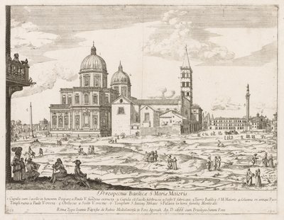 Santa Maria Maggiore from "Prospectus Locurum Urbis Romae Insign[ium]" de Lievin Cruyl