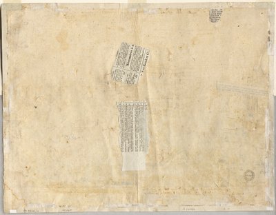 Trazado de una fuente del recto y bocetos de dos caras del verso, 1665 de Lievin Cruyl