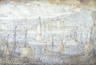 Vista de Nápoles, de Lievin Cruyl (1640-1720), Italia de Lievin Cruyl