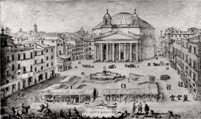 Vista del Panteón, Roma de Lievin Cruyl